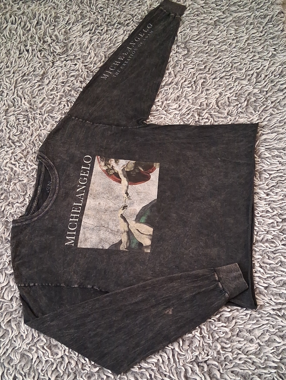 Fifth Sun Black/Charcoal Michelangelo Graphic Long Sleeve Tee